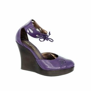 COLIN STUART Violet Upper + Wood Wedge Heels 8